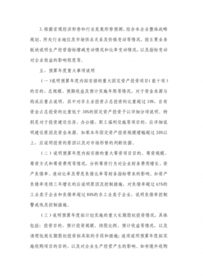 2010年度企事业财务预算情况说明书 企业自有资金投资专项分析